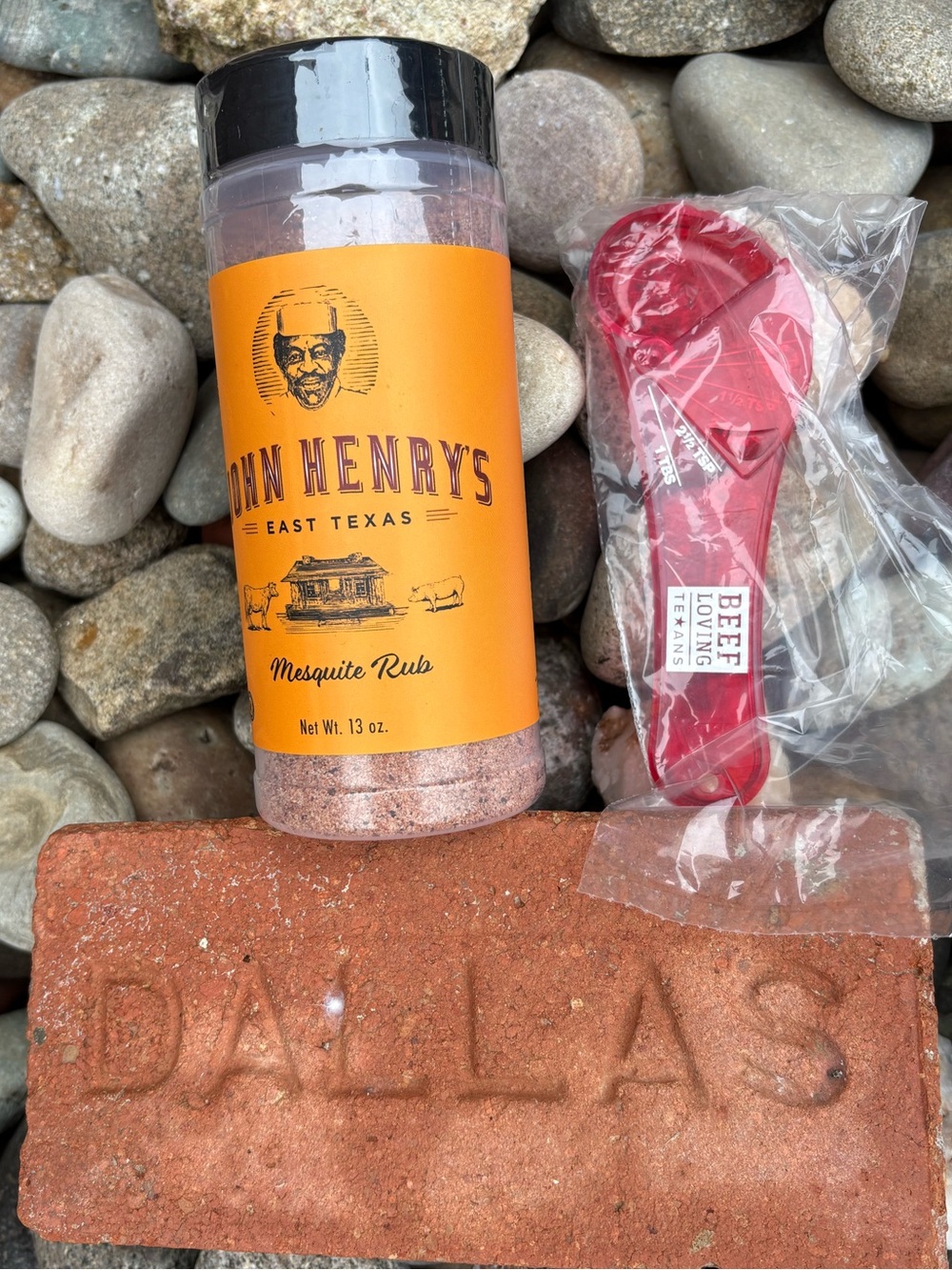 John Henry's Texas Mesquite Rub Seasoning 13oz. Barbecue Picnic BBQ Gift Set